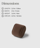 The TAWBURY Bayswater Watch Box Pillows in brown/grey offer snug support for your timepieces. With rounded edges and dimensions of 2.3" x 2" x 1.6", they ensure secure and stylish storage with a circumference of 6, perfect for accessorizing your watch box in X-Small size.