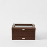 Bayswater 8 Slot Watch Box with Storage - Brown