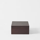 Grove 6 Slot Wooden Watch Box - Dark Walnut Wood - Solid Lid