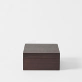 Grove 6 Slot Wooden Watch Box - Dark Walnut Wood - Solid Lid