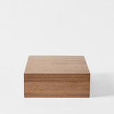 Grove 12 Slot Wooden Watch Box - Light Walnut Wood - Solid Lid