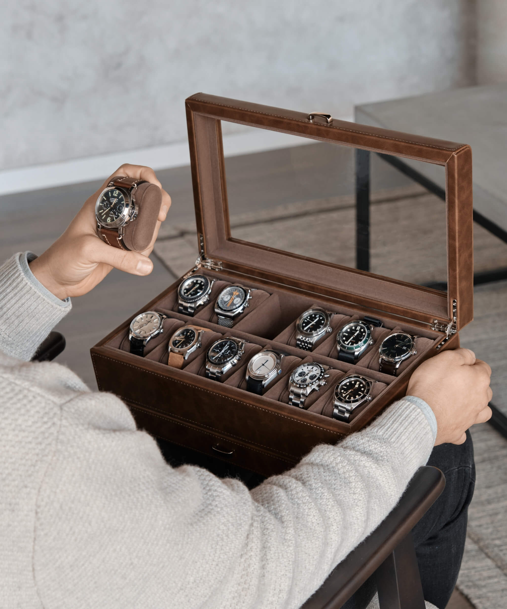 12 Slot Watch Box Organizer Watch Case 10 Tawbury_mens_watch_box_12_slots.jpg (2000×2400)