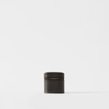 The TAWBURY Fraser 1 Watch Case in Espresso Brown leather, featuring a zipper, is centered against a plain white background.