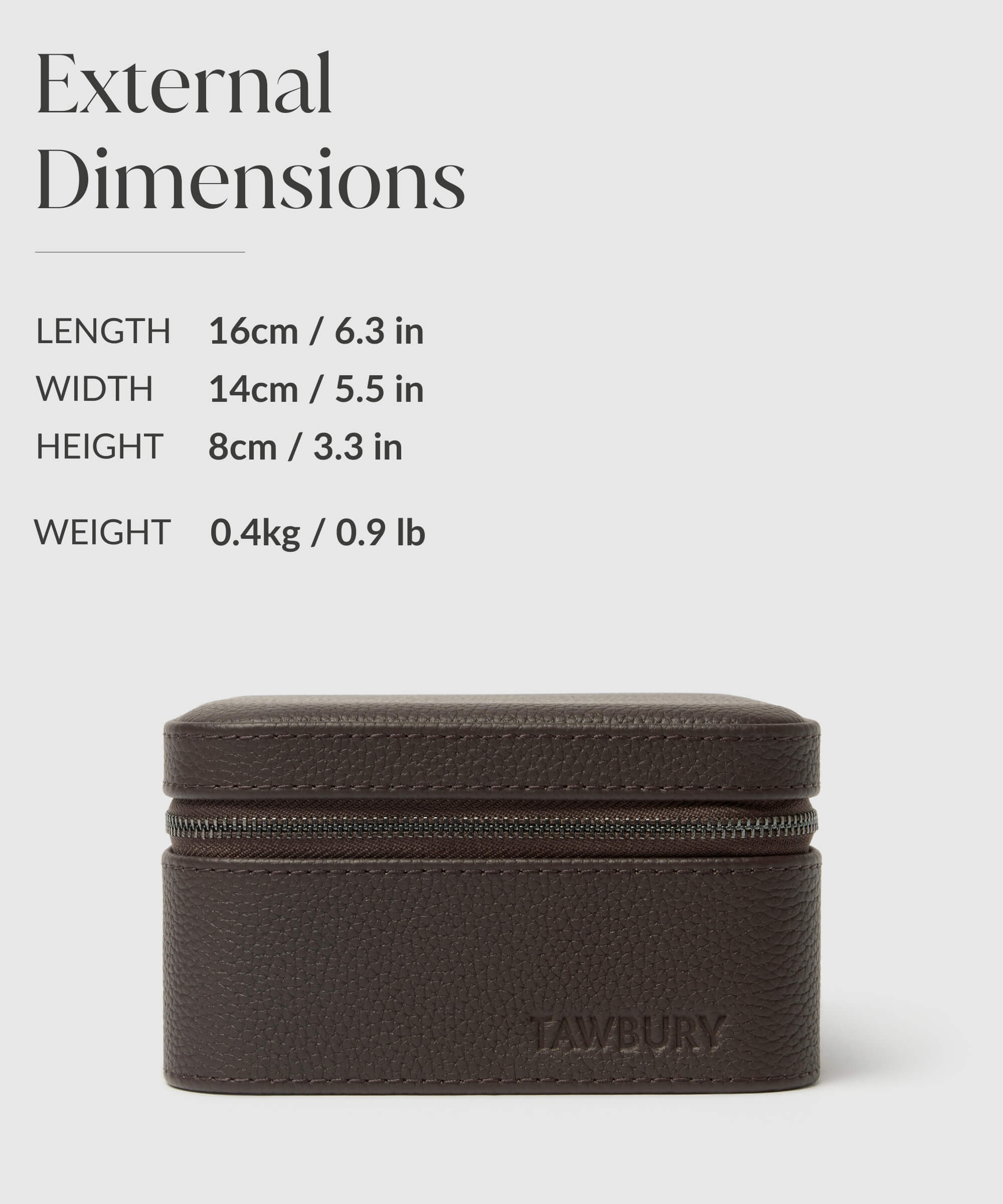 The compact design of a TAWBURY Fraser 2 Watch Travel Case with Storage - Brown offers protection for watches and serves as a watch travel case.