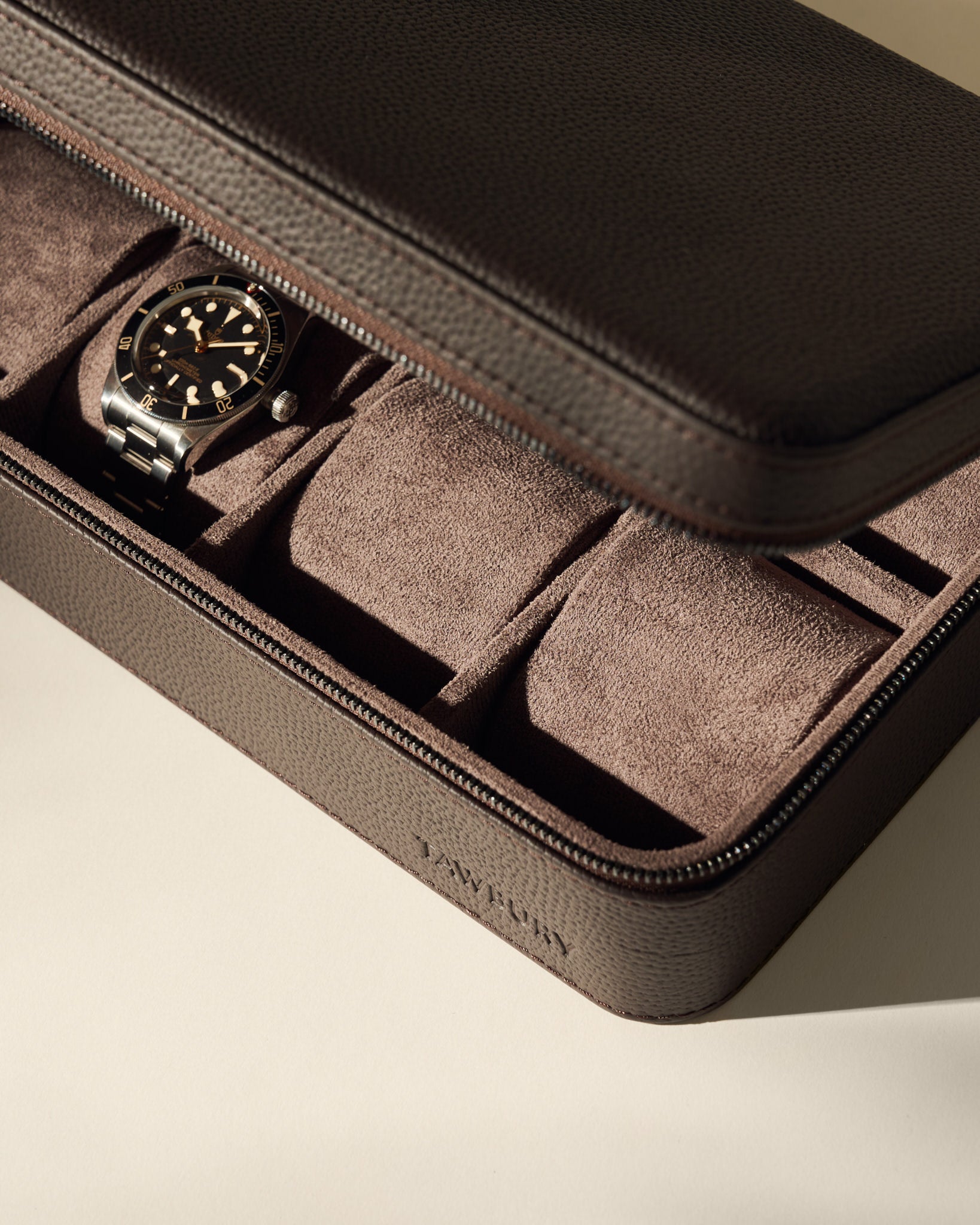8 Watch Travel Case | Leather Watch Case Brown – TAWBURY