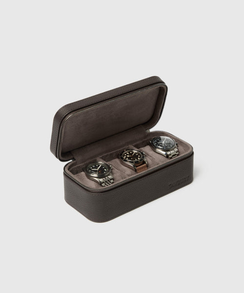 Fraser 3 Watch Travel Case Brown TAWBURY