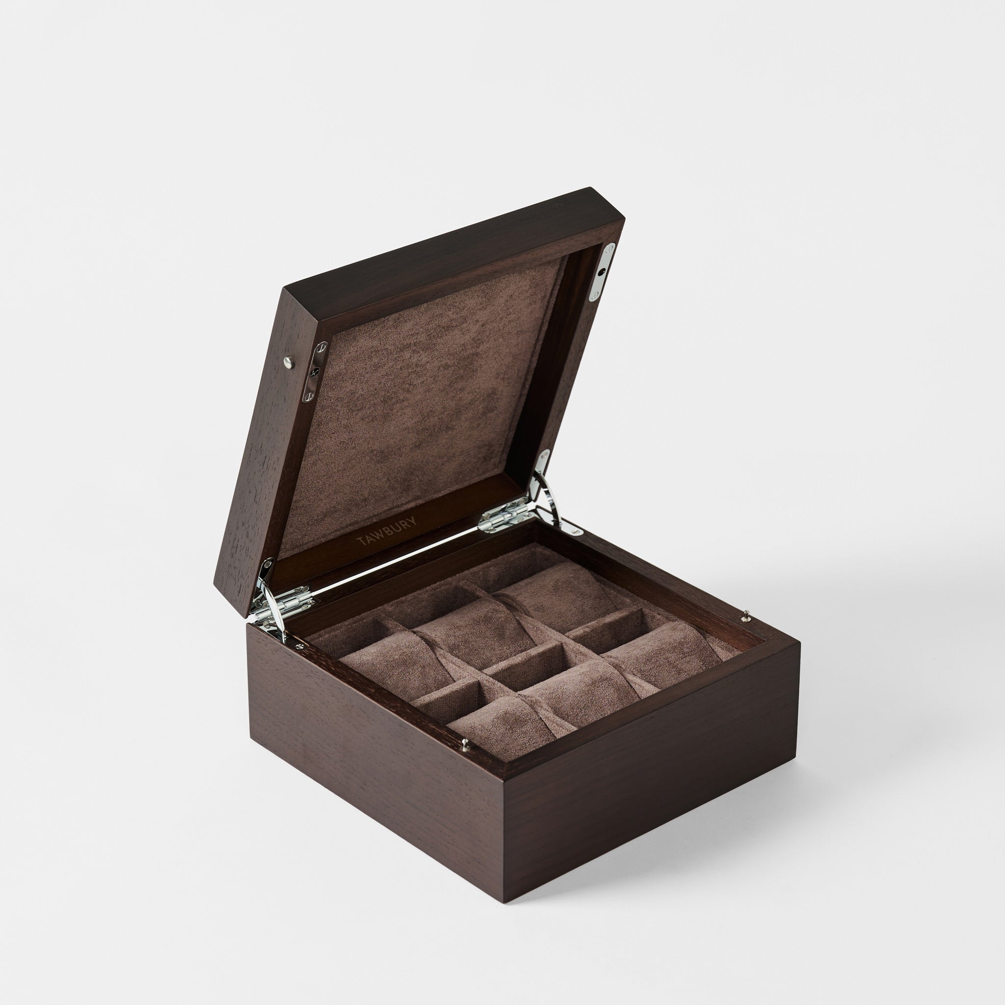 6 Slot Wooden Watch Box with Closed Lid - TAWBURY Grove Collection